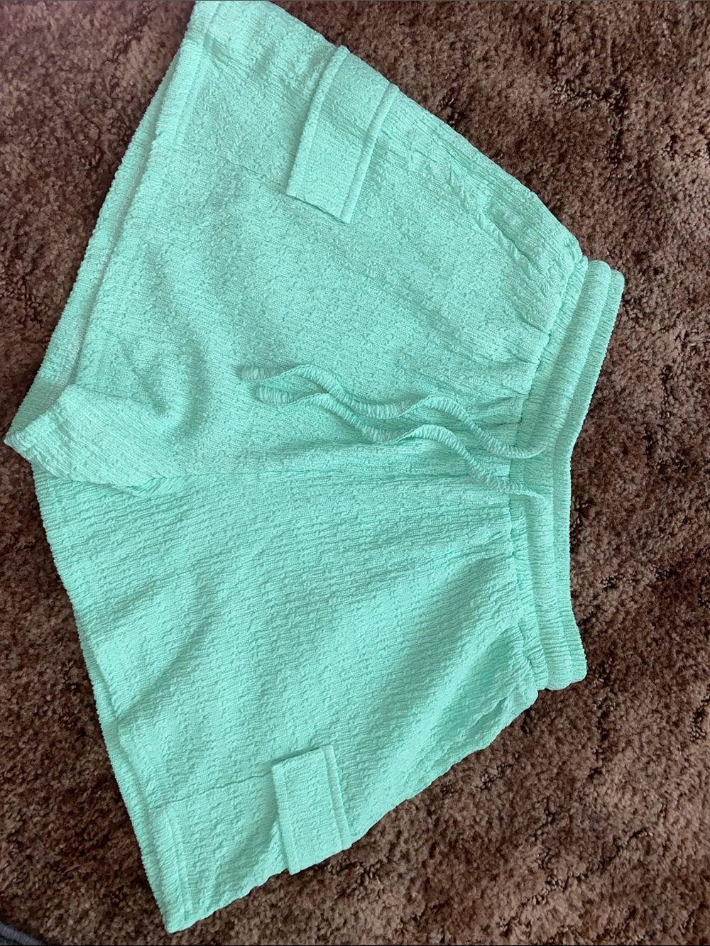 Pink Lily Aqua Textured Athletic Shorts
